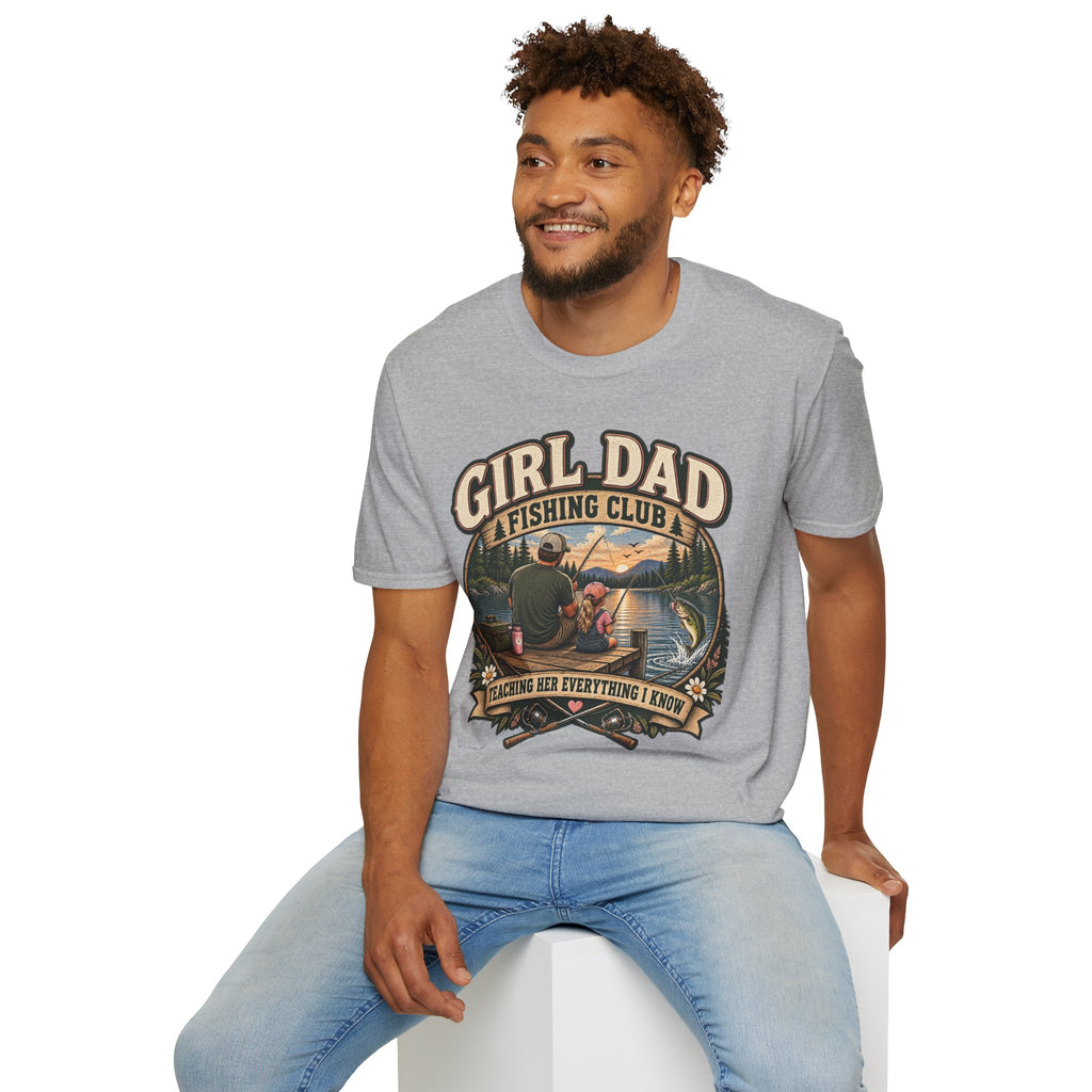 Girl Dad Fishing Club T-Shirt | Father Daughter Fishing Scene
