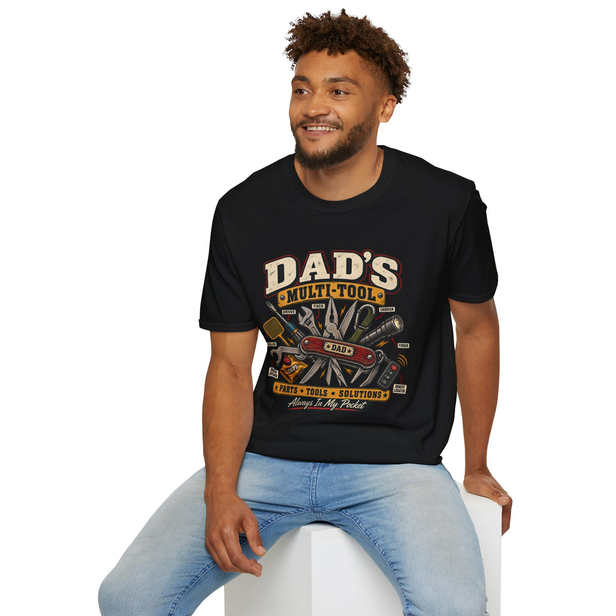 Dad's Multi-Tool T-Shirt | Vintage Toolbox Tools Graphic Tee