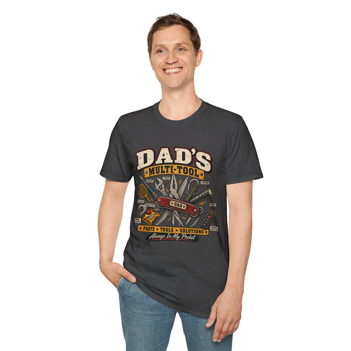 Dad's Multi-Tool T-Shirt | Vintage Toolbox Tools Graphic Tee