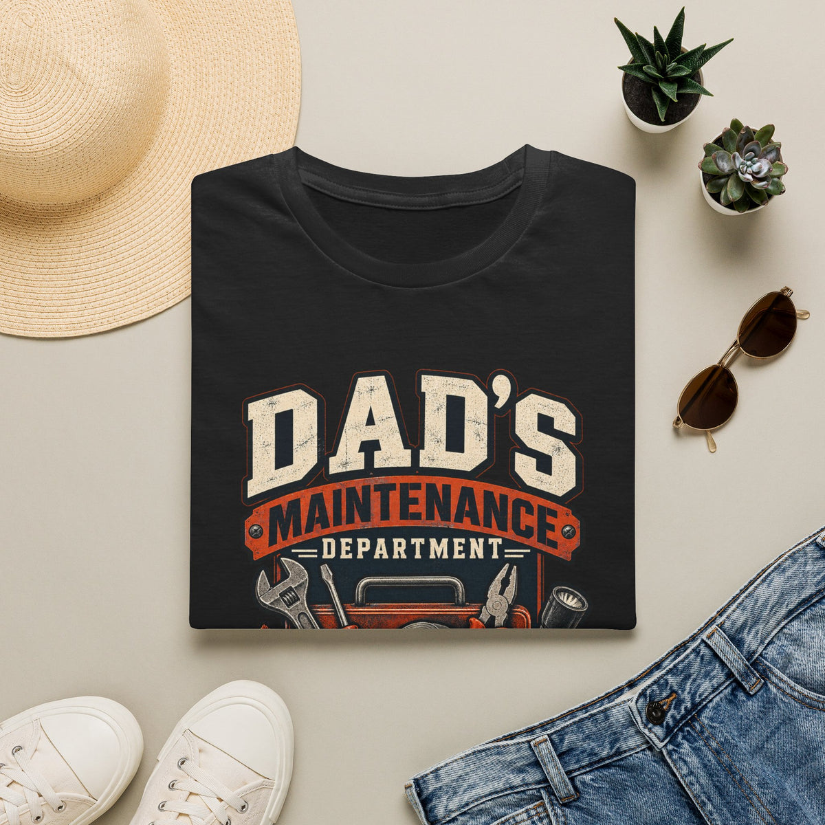 Dad's Maintenance Department T-Shirt | Tools Garage Repair Dad Tee