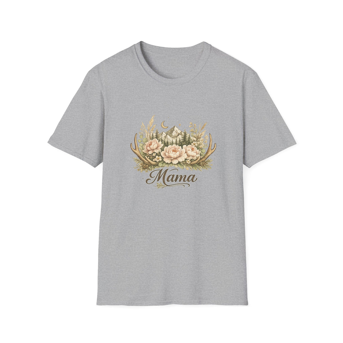 Mama Floral Antlers T-Shirt | Mountain Moon Wildflower Design