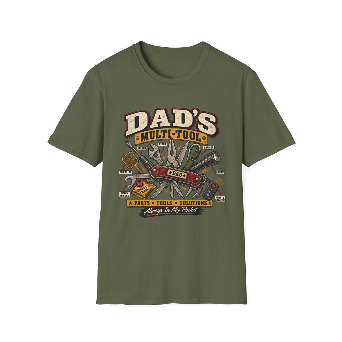 Dad's Multi-Tool T-Shirt | Vintage Toolbox Tools Graphic Tee