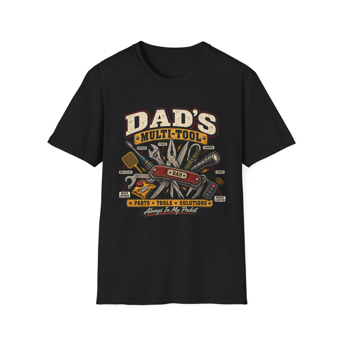Dad's Multi-Tool T-Shirt | Vintage Toolbox Tools Graphic Tee