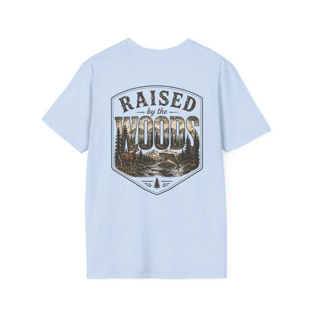 Raised by the Woods T-Shirt | Plain White Tee, Outdoor Nature Shirt