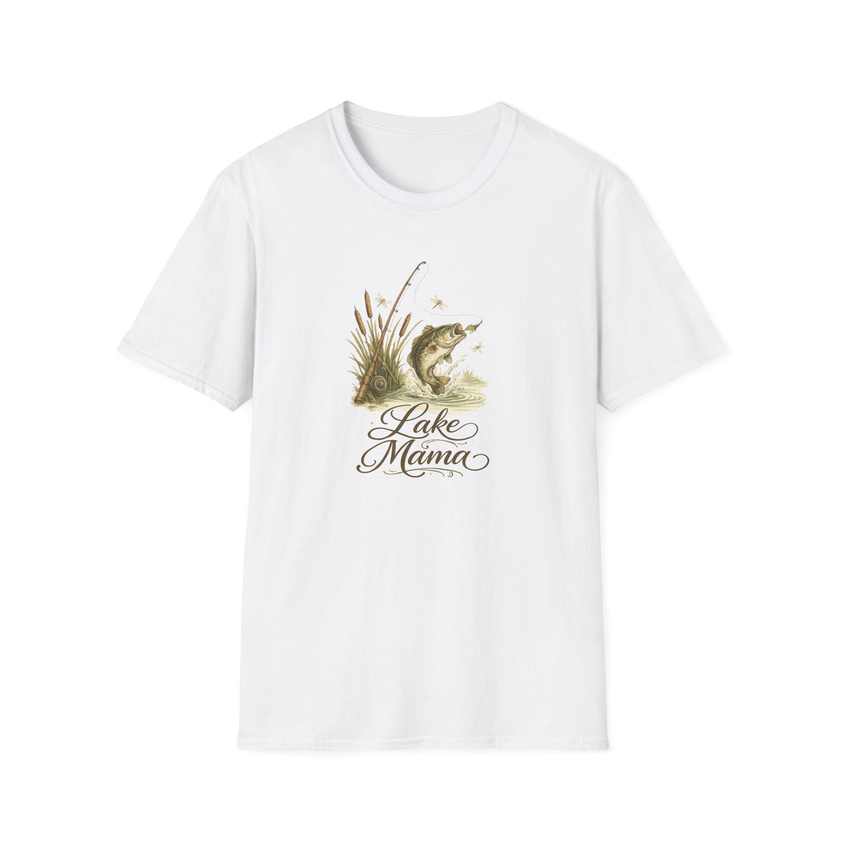 Lake Mama T-Shirt | Fishing Bass Illustration