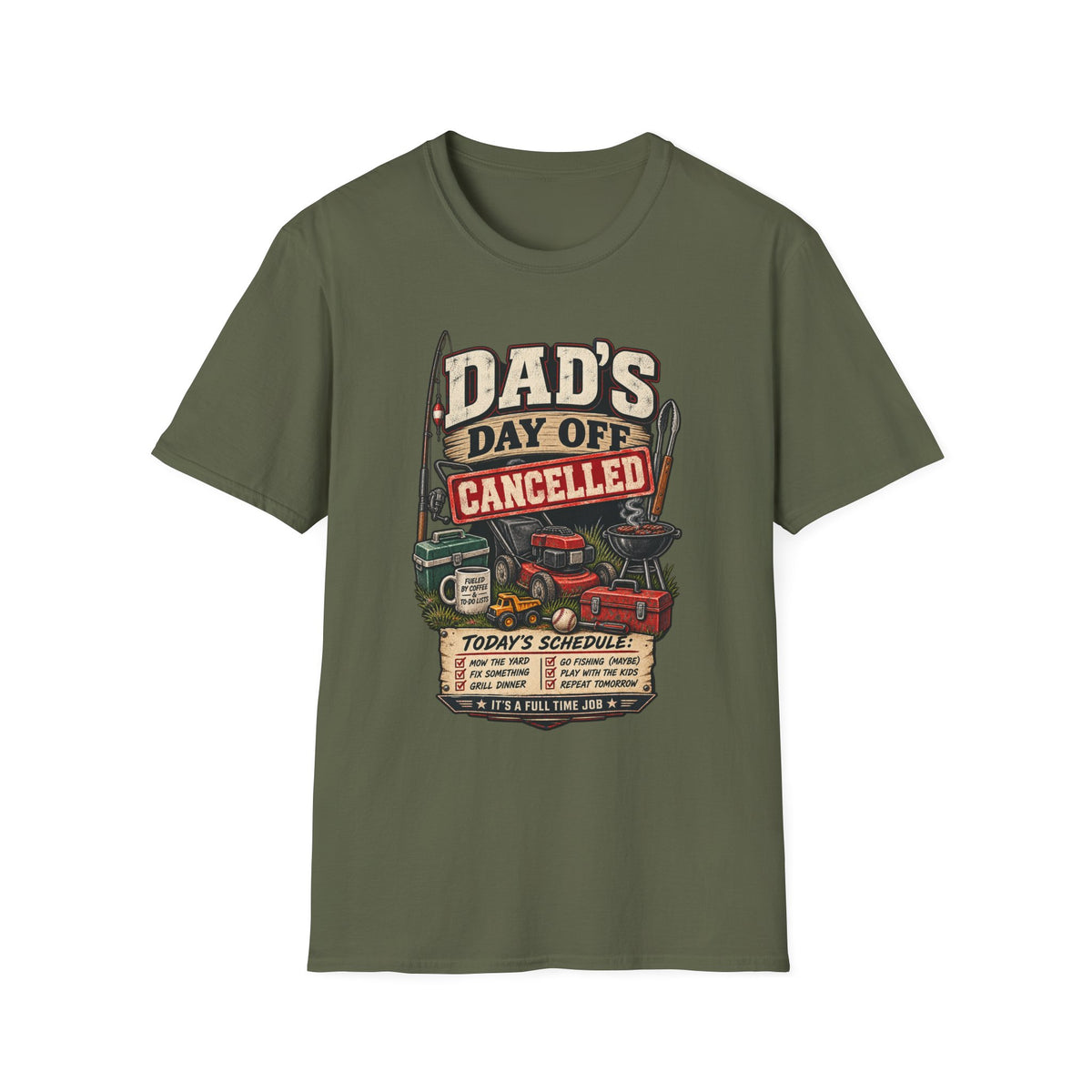 Dad's Day Off Cancelled T-Shirt | Funny Dad Repair Graphics