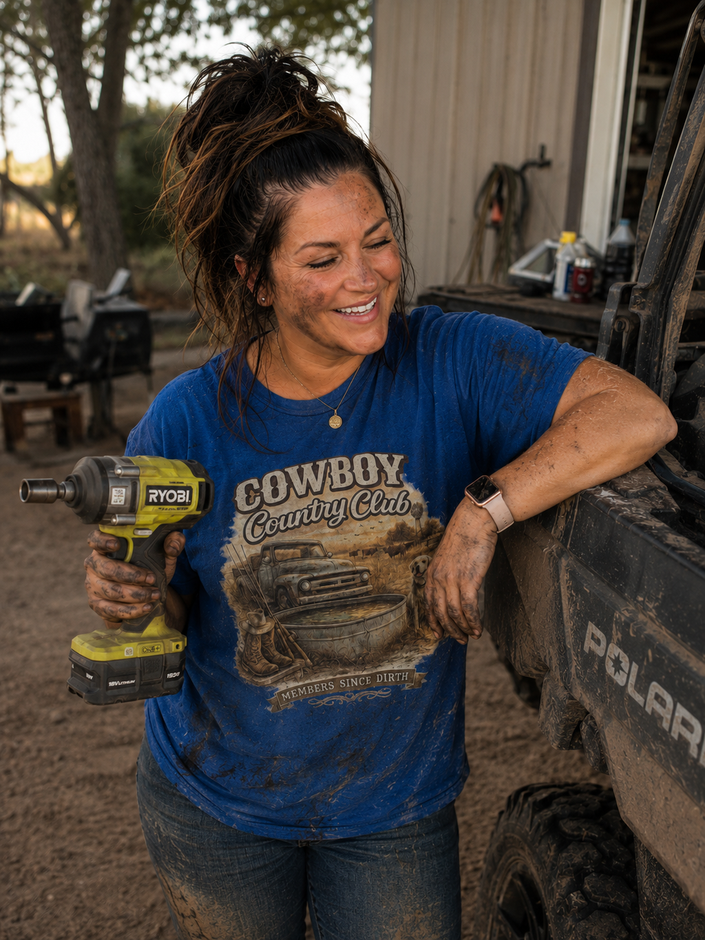 Cowboy Country Club T-Shirt | Vintage Truck Western Ranch Design